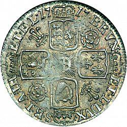 Large Reverse for Sixpence 1717 coin