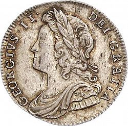 Large Obverse for Sixpence 1731 coin