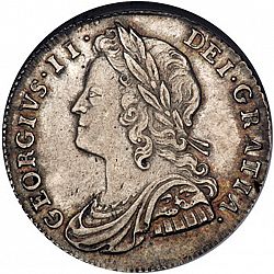 Large Obverse for Sixpence 1732 coin