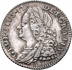 Large Obverse for Sixpence 1758 coin