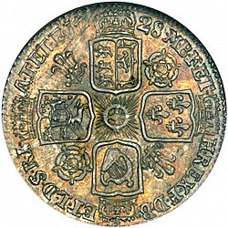 Large Reverse for Sixpence 1728 coin