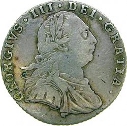 Large Obverse for Sixpence 1787 coin
