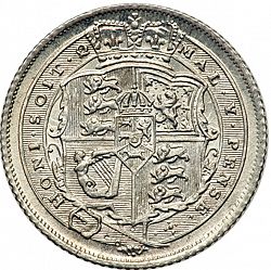 Large Reverse for Sixpence 1817 coin