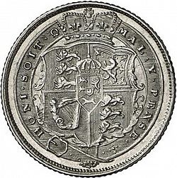 Large Reverse for Sixpence 1819 coin