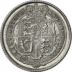 Large Reverse for Sixpence 1819 coin