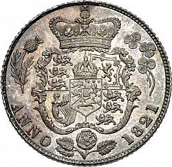 Large Reverse for Sixpence 1821 coin
