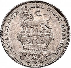 Large Reverse for Sixpence 1829 coin