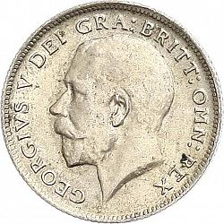Large Obverse for Sixpence 1912 coin