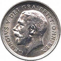 Large Obverse for Sixpence 1926 coin