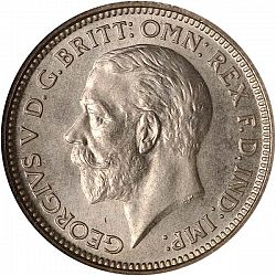 Large Obverse for Sixpence 1927 coin
