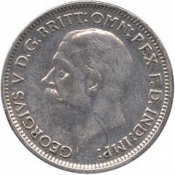 Large Obverse for Sixpence 1931 coin