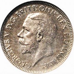 Large Obverse for Sixpence 1932 coin