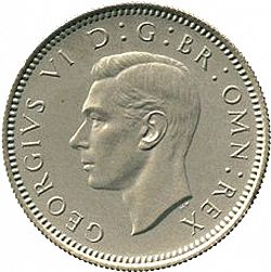 Large Obverse for Sixpence 1951 coin