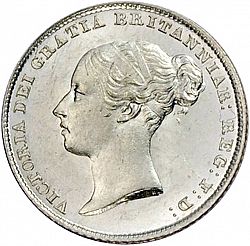 Large Obverse for Sixpence 1844 coin