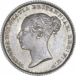 Large Obverse for Sixpence 1854 coin