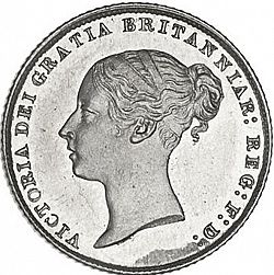 Large Obverse for Sixpence 1860 coin