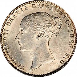 Large Obverse for Sixpence 1874 coin