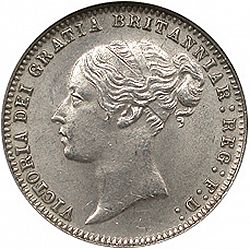 Large Obverse for Sixpence 1878 coin