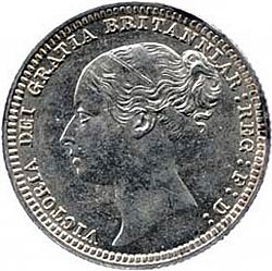 Large Obverse for Sixpence 1879 coin