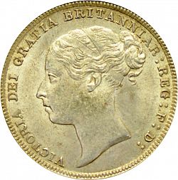 Large Obverse for Sixpence 1887 coin