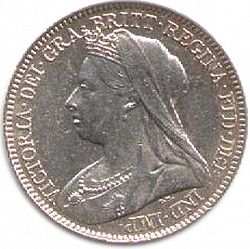 Large Obverse for Sixpence 1897 coin
