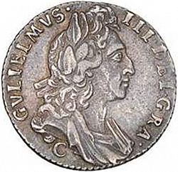Large Obverse for Sixpence 1697 coin