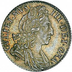 Large Obverse for Sixpence 1698 coin