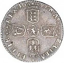 Large Reverse for Sixpence 1697 coin