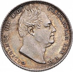 Large Obverse for Sixpence 1837 coin