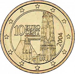 10 cent 2004 Large Obverse coin