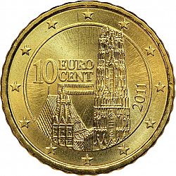 10 cent 2011 Large Obverse coin