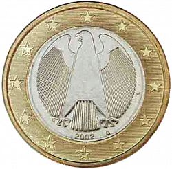 1 Euro 2002 Large Obverse coin