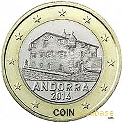 1 Euro 2014 Large Obverse coin