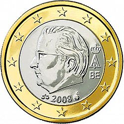 1 Euro 2008 Large Obverse coin