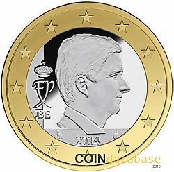 1 Euro 2014 Large Obverse coin