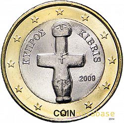 1 Euro 2009 Large Obverse coin