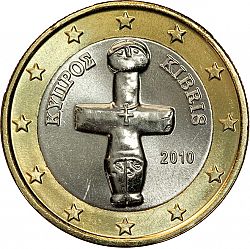 1 Euro 2010 Large Obverse coin