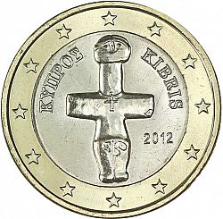1 Euro 2012 Large Obverse coin