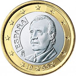 1 Euro 1999 Large Obverse coin