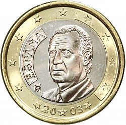 1 Euro 2003 Large Obverse coin