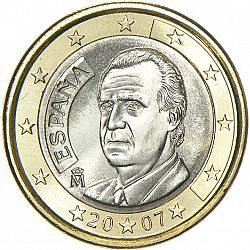 1 Euro 2007 Large Obverse coin