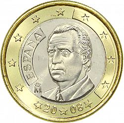 1 Euro 2008 Large Obverse coin