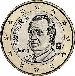 1 Euro 2011 Large Obverse coin