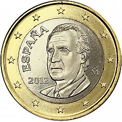 1 Euro 2012 Large Obverse coin