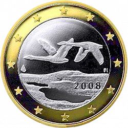 1 Euro 2008 Large Obverse coin