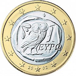 1 Euro Coin Greece 2002 