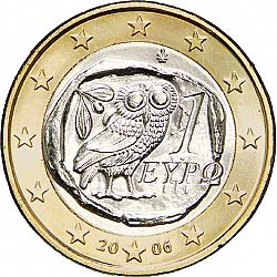 1 Euro 2006 Large Obverse coin