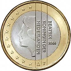 1 Euro 2006 Large Obverse coin