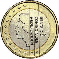 1 Euro 2010 Large Obverse coin