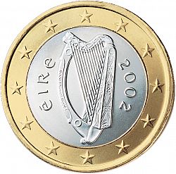 1 Euro 2002 Large Obverse coin